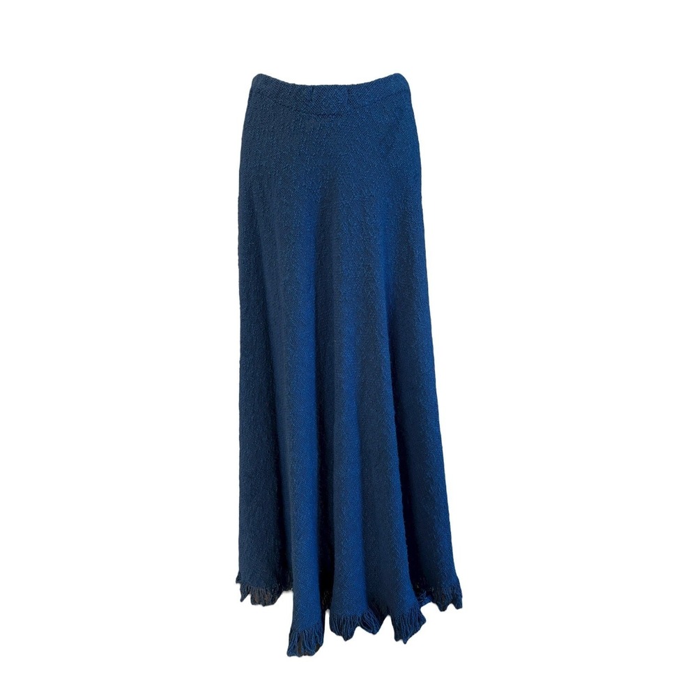 Rebecca Jane Noble Vintage Hand Woven‎ Blue Cotton Skirt Size S - Picture 3 of 9